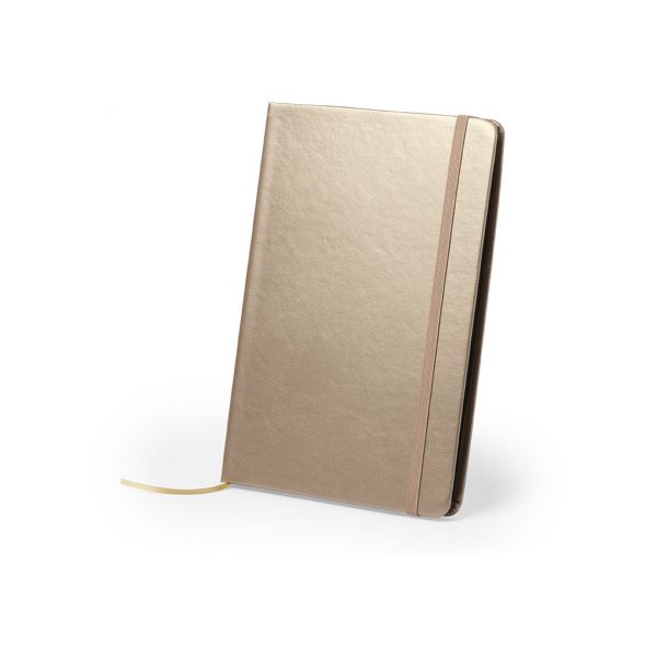 cadernos A5 com elastico dourado