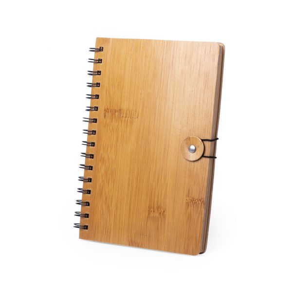 caderno A5 capa dura bambu