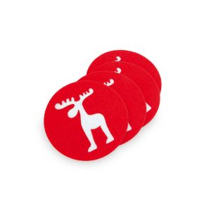 Conjunto de 4 bases de copos Natal