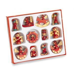 set de 12 adorno madeira de Natal